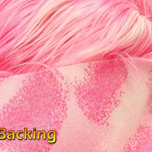 Faux Fur Fabric Long Pile 3 Tone Rainbow HOT Pink White Pink / 60...
